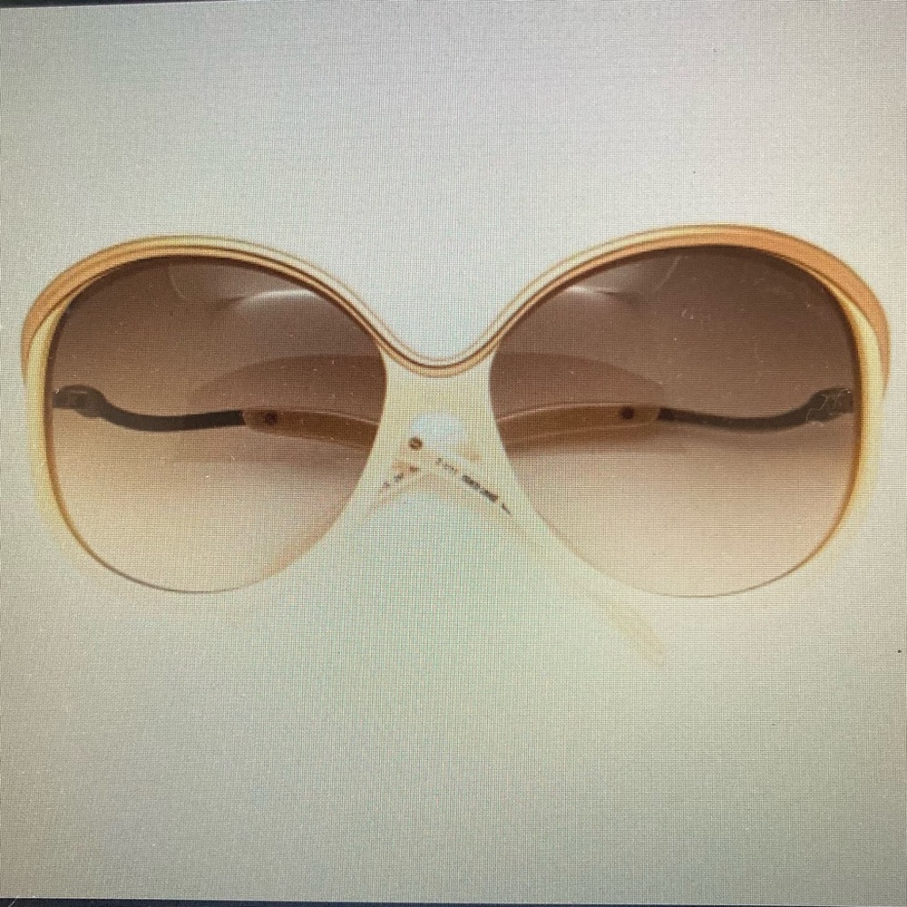 ROBERTO CAVALLI | ‘Cedro 601S’ Ivory & Brown Gradient Sunglasses Italy - Picture 1 of 7